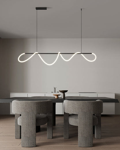 Modern LED pendant light with rope pattern