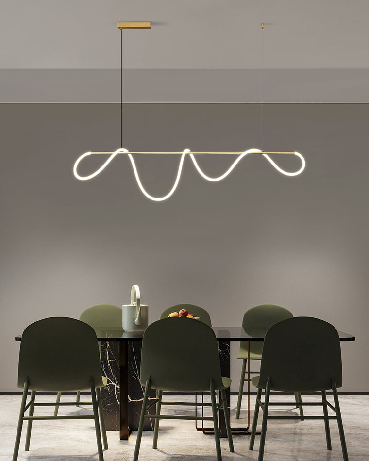 Modern LED pendant light with rope pattern