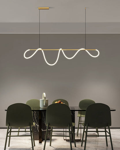 Modern LED pendant light with rope pattern