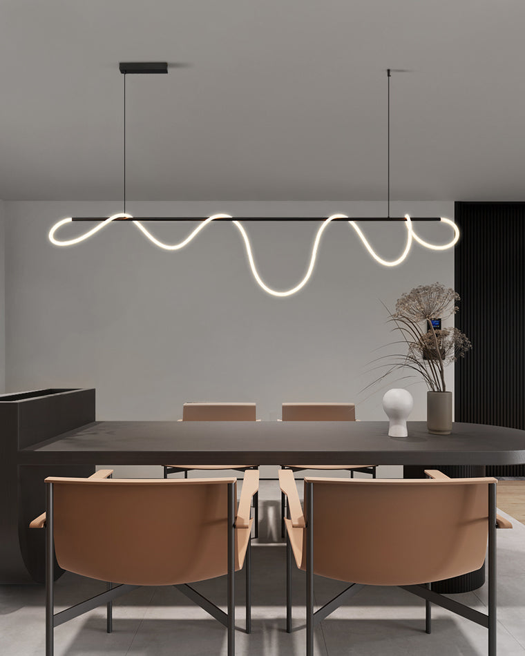Modern LED pendant light with rope pattern