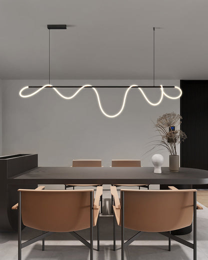 Modern LED pendant light with rope pattern