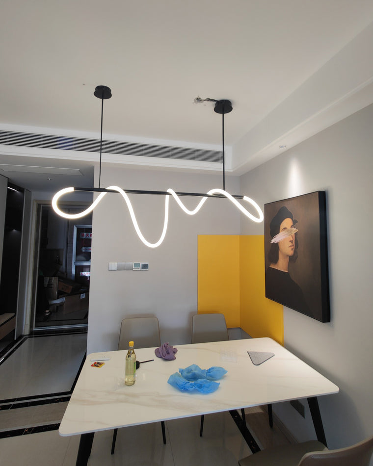 Modern LED pendant light with rope pattern