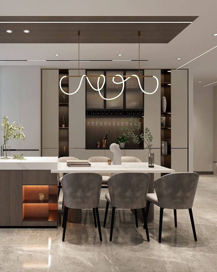 Modern LED pendant light with rope pattern