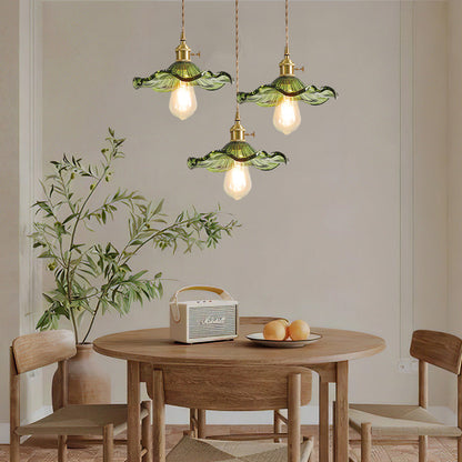 Floral Glass Pendant Lamp
