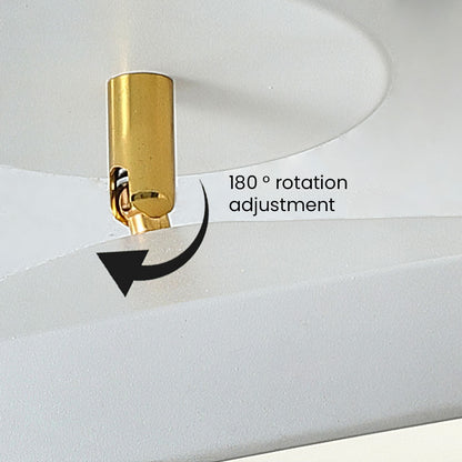 White Semi-Flush LED Light
