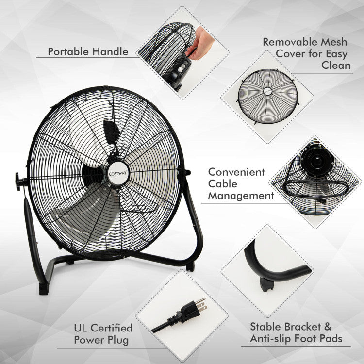 20-Inch High Velocity Industrial Floor Fan