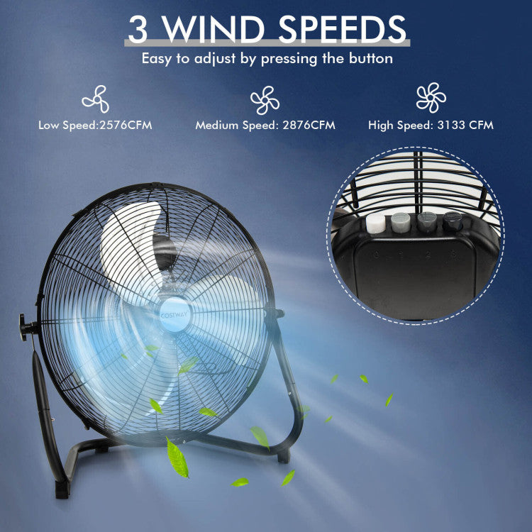 20-Inch High Velocity Industrial Floor Fan