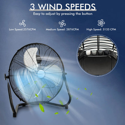 20-Inch High Velocity Industrial Floor Fan