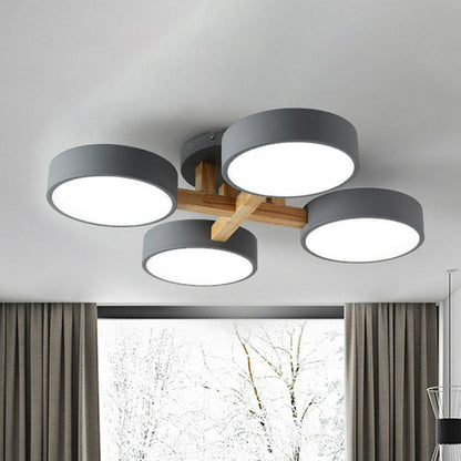 Wood Frame LED Ceiling Light