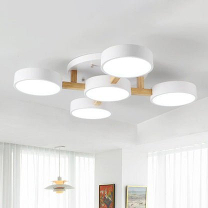 Wood Frame LED Ceiling Light