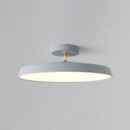 White Semi-Flush LED Light