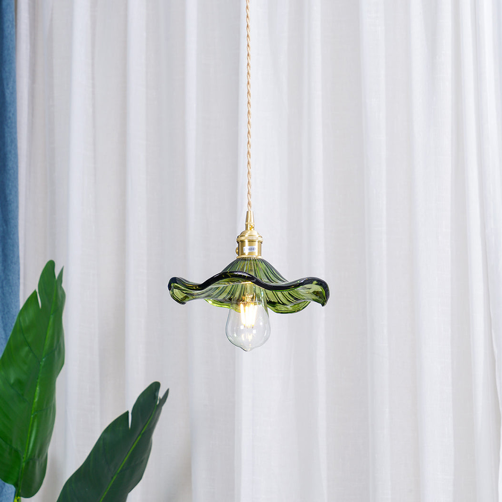 Floral Glass Pendant Lamp