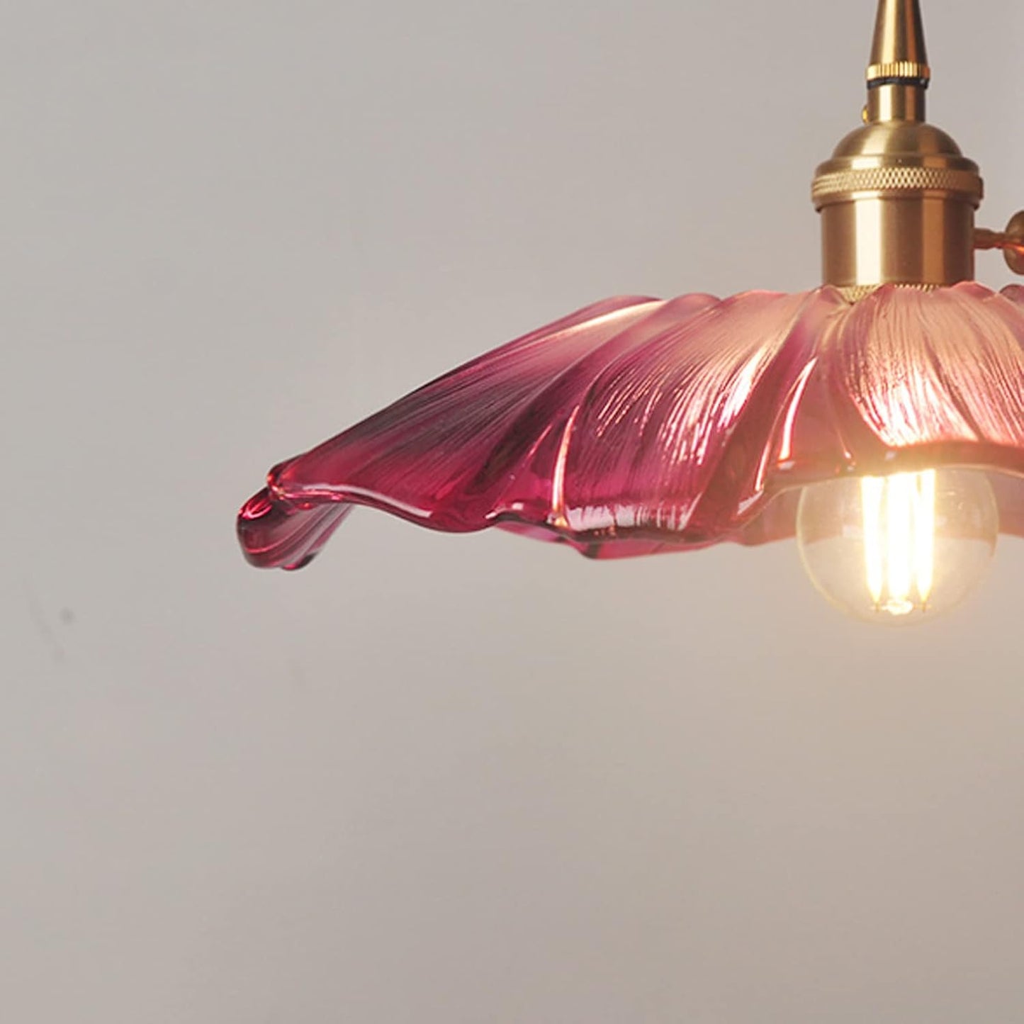 Retro Flower Glass Pendant Light