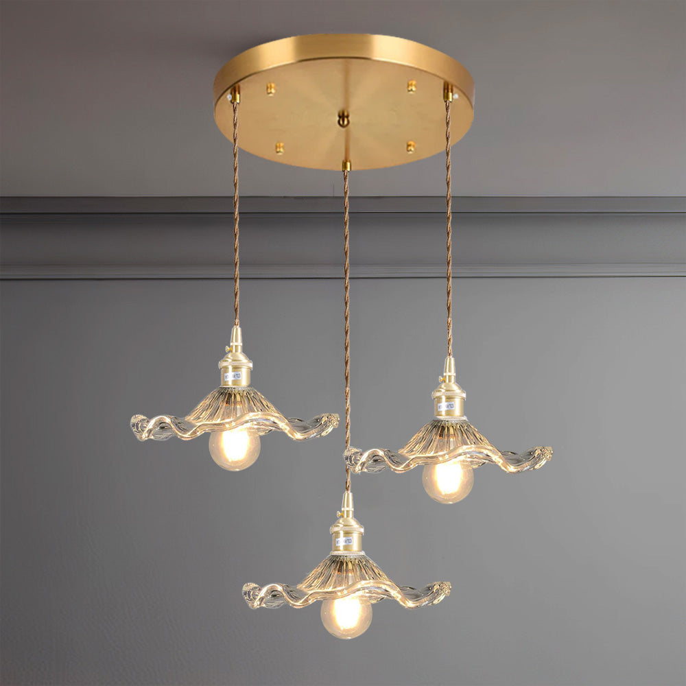 Floral Glass Pendant Lamp