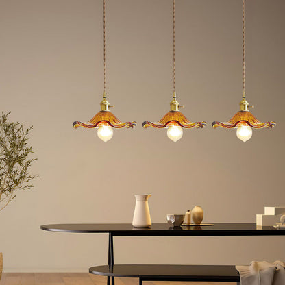 Floral Glass Pendant Lamp