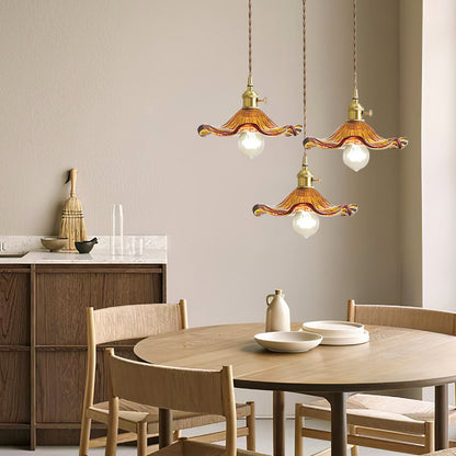 Floral Glass Pendant Lamp