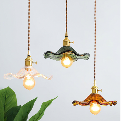 Floral Glass Pendant Lamp