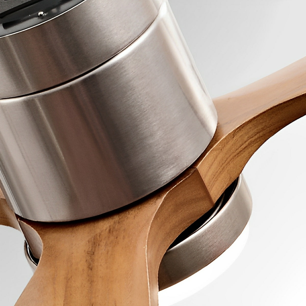 Modern Wood Finish LED Ceiling Fan Light