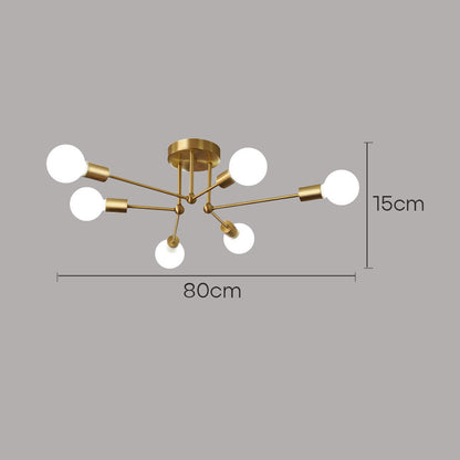 Gold Cluster Iron Ceiling Light