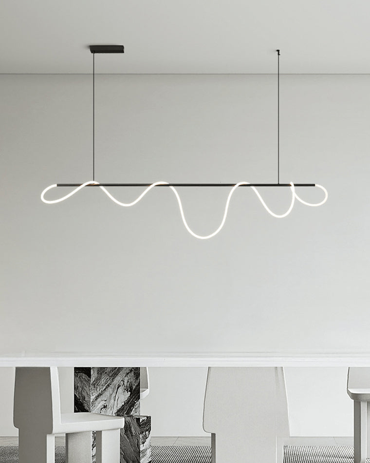 Modern LED pendant light with rope pattern
