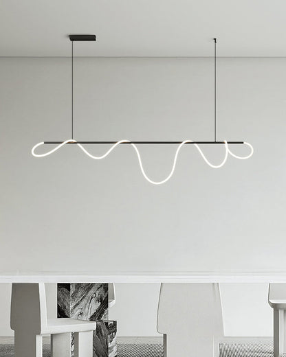 Modern LED pendant light with rope pattern