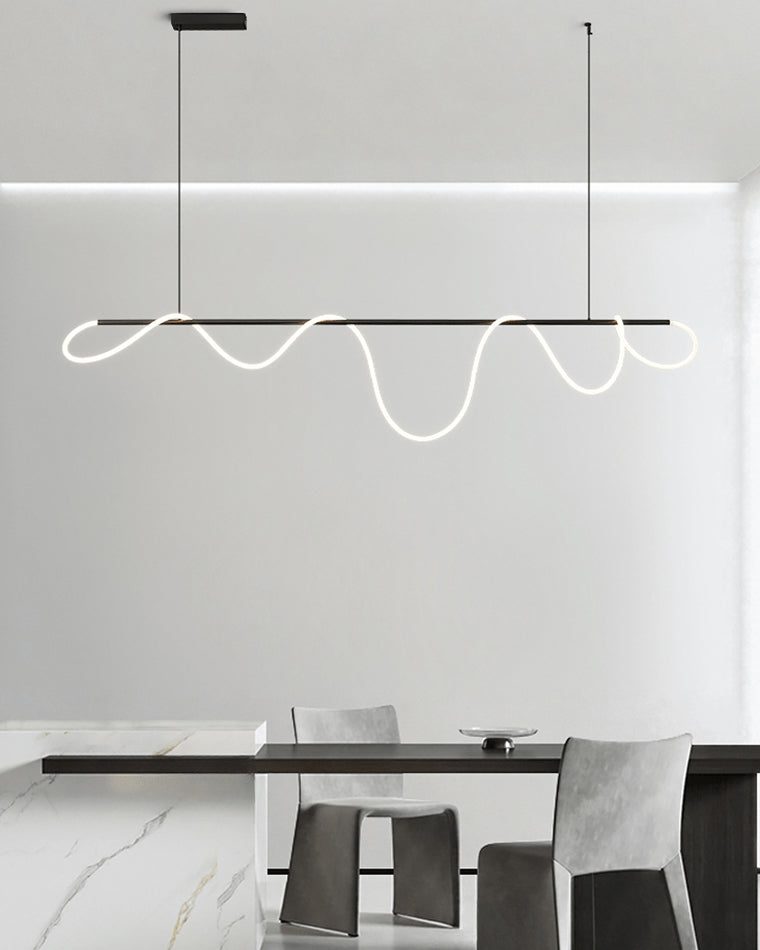 Modern LED pendant light with rope pattern