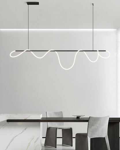 Modern LED pendant light with rope pattern
