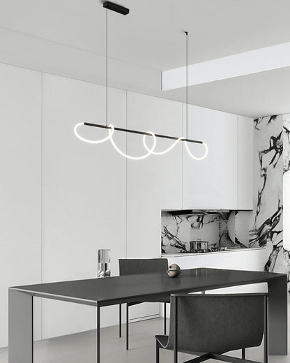 Modern LED pendant light with rope pattern