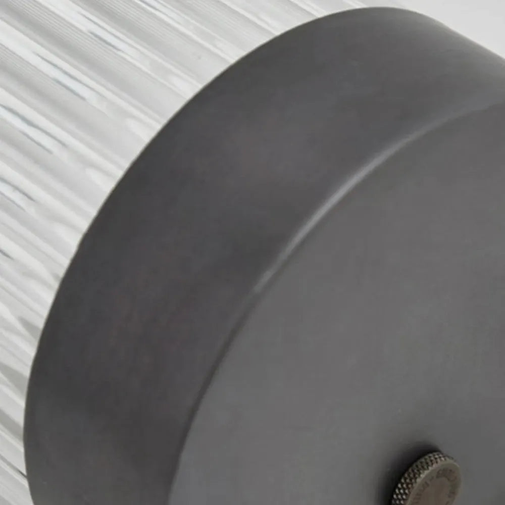 Modern Semi-Cylindrical Metal/Glass Outdoor Wall Lamp