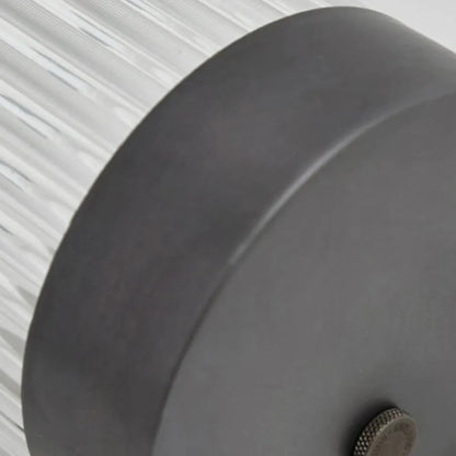 Modern Semi-Cylindrical Metal/Glass Outdoor Wall Lamp