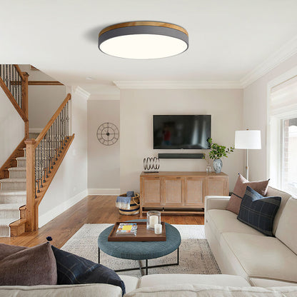 Wooden Round Ceiling Light