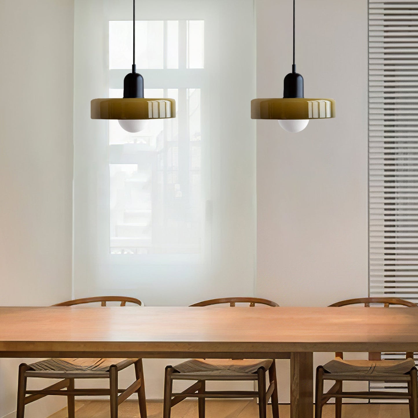 Sleek Glass Dining Lamp