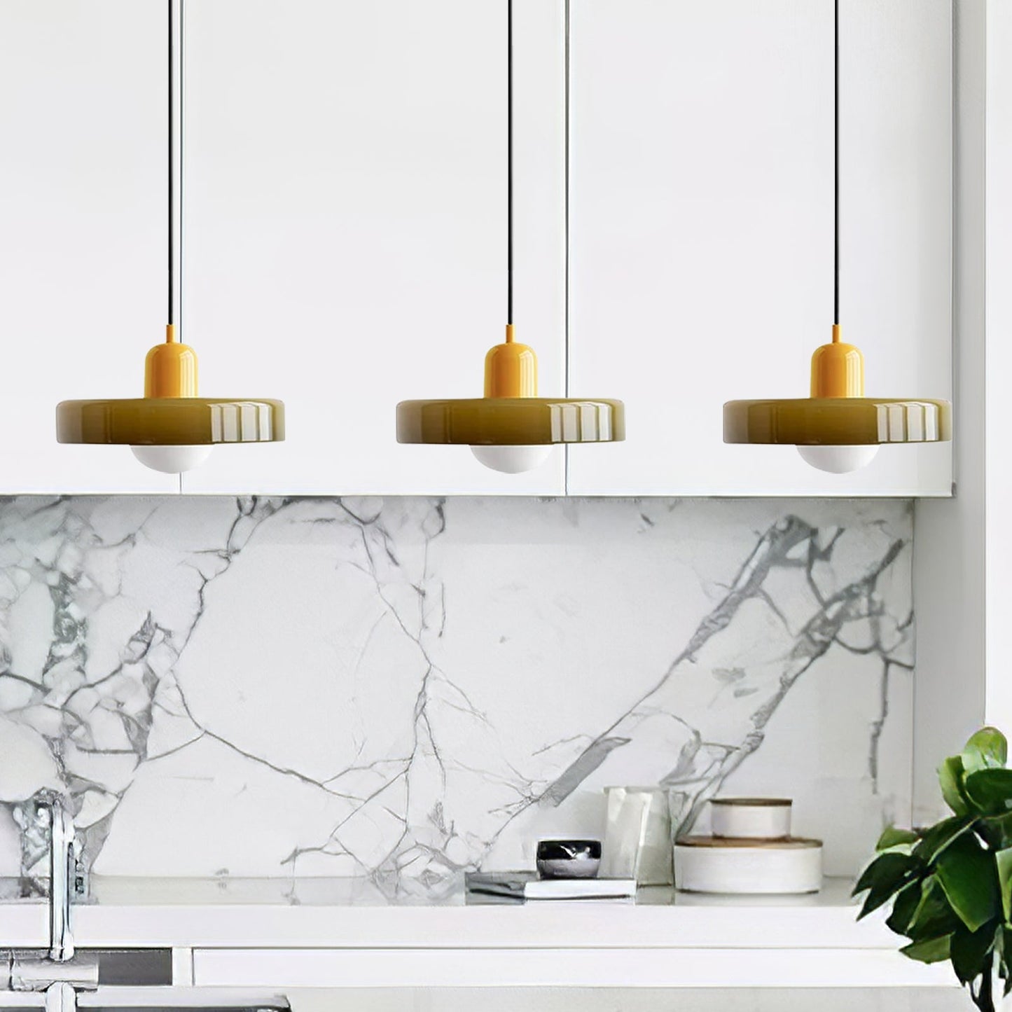 Sleek Glass Dining Lamp