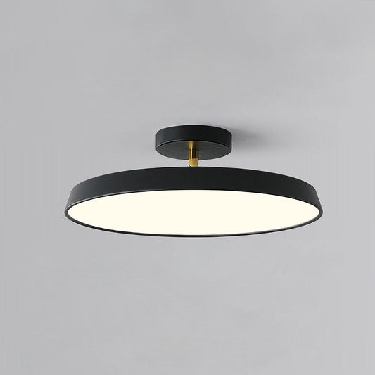 White Semi-Flush LED Light