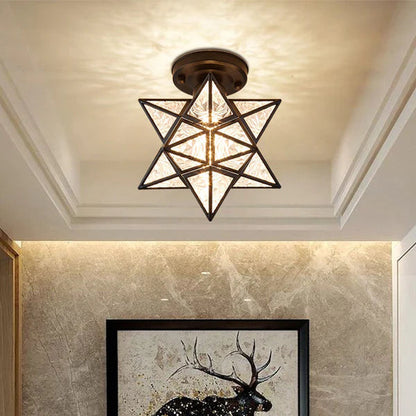 Star Design Flush Ceiling Lamp