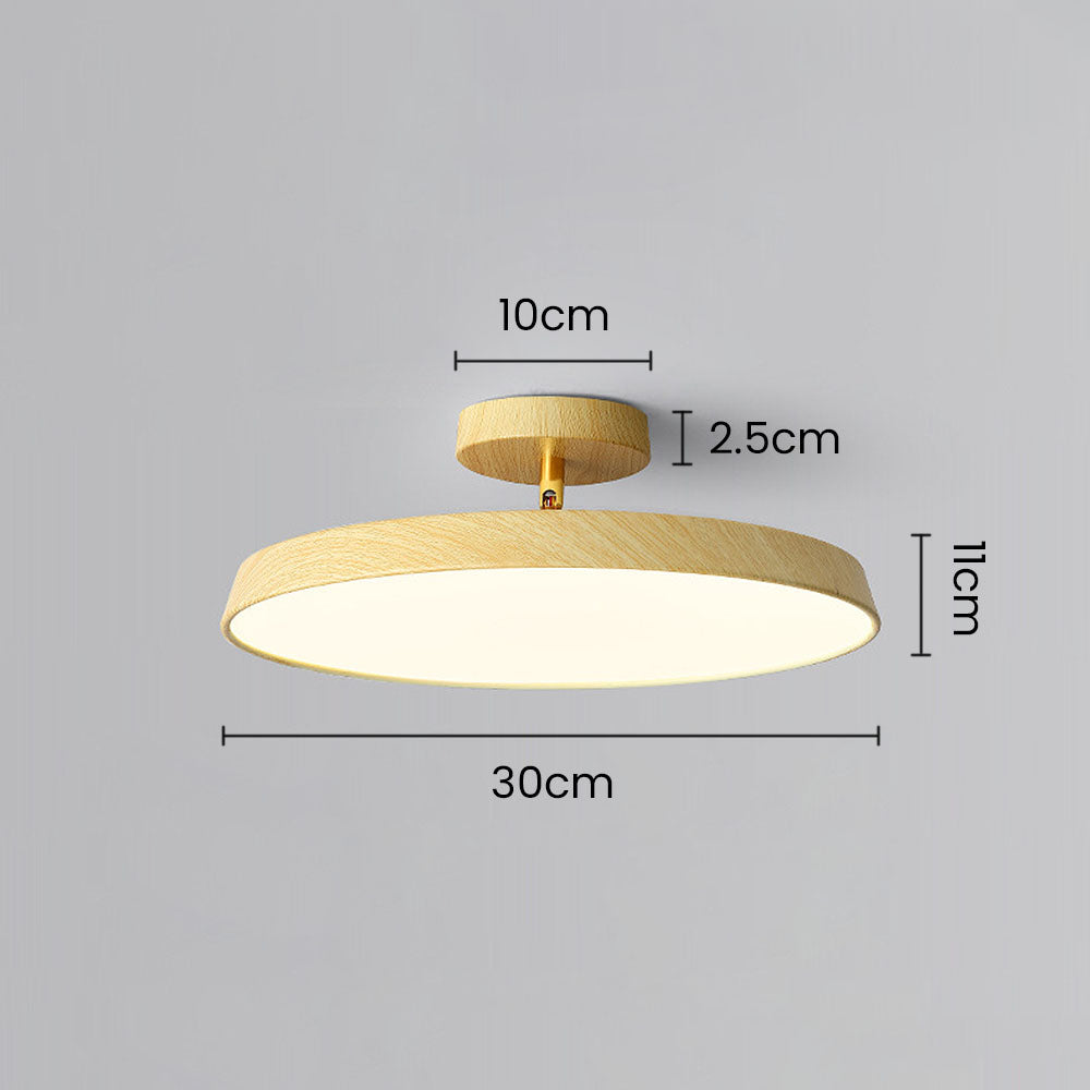 White Semi-Flush LED Light