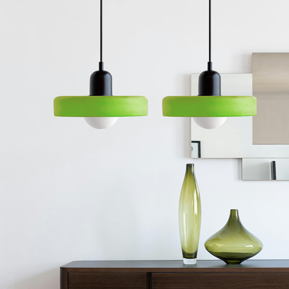 Bauhaus Stained Glass Pendant
