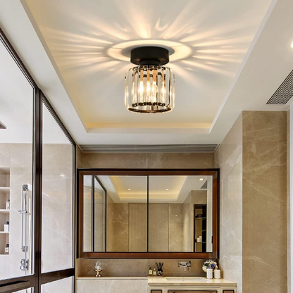 Sleek Black Hallway Ceiling Light