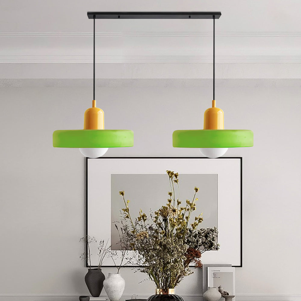 Bauhaus Stained Glass Pendant
