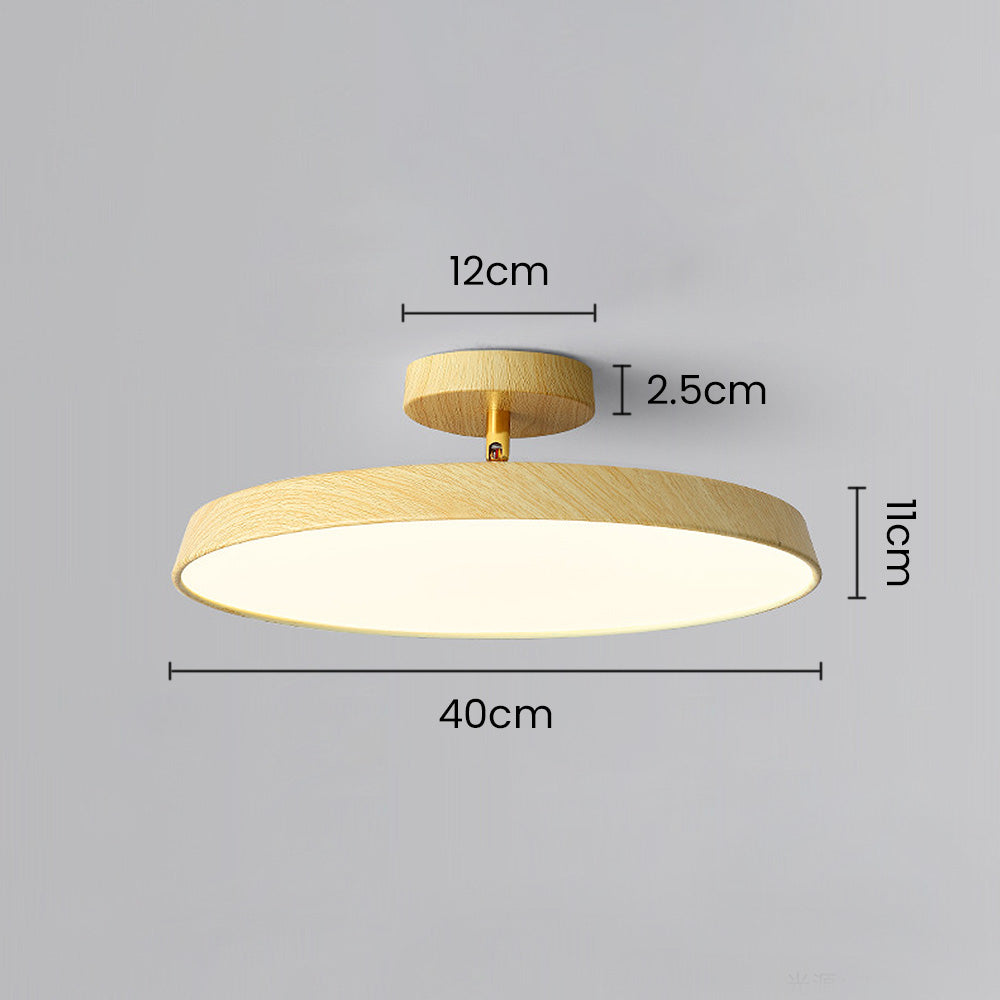 White Semi-Flush LED Light