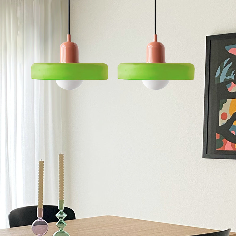 Bauhaus Stained Glass Pendant