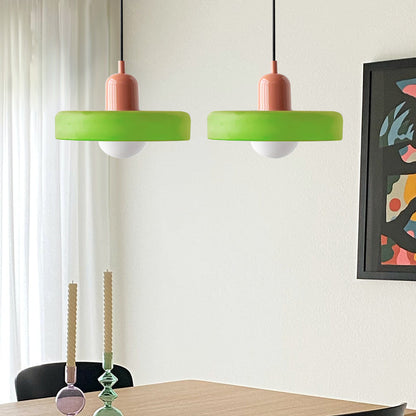 Bauhaus Stained Glass Pendant
