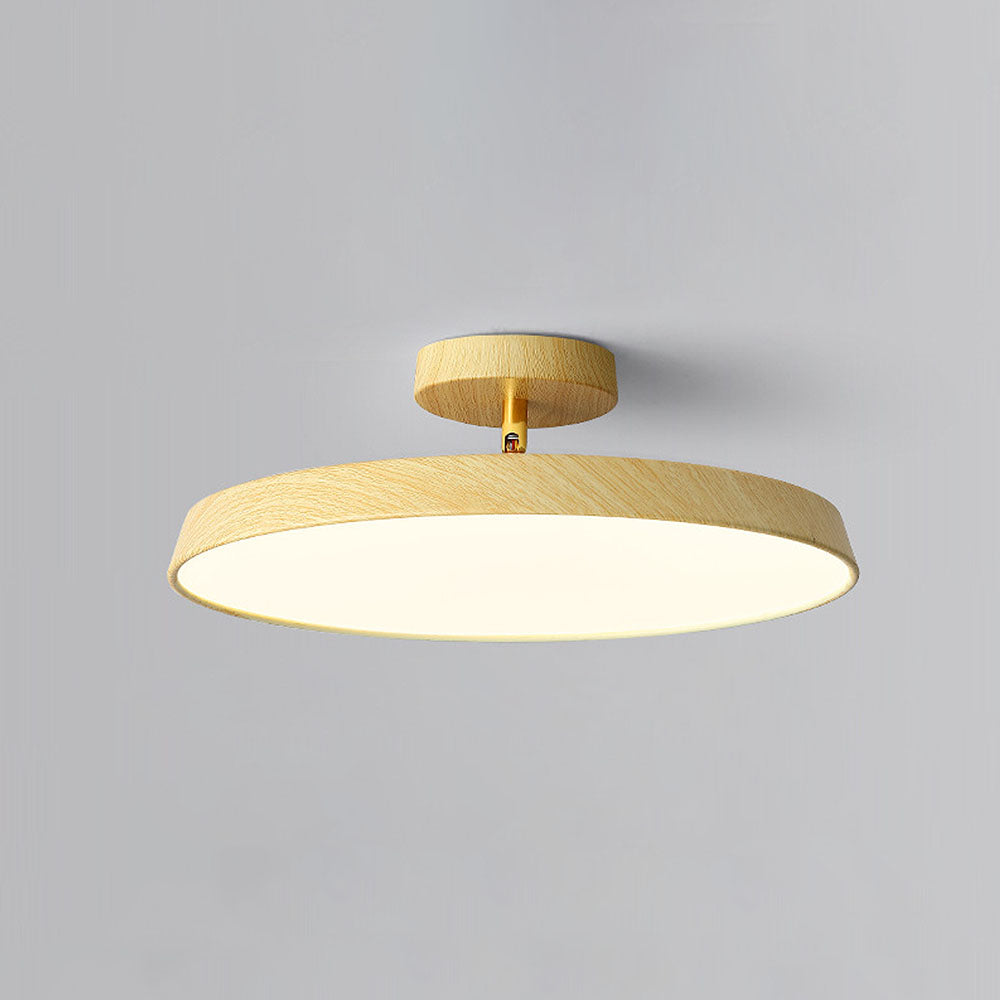 White Semi-Flush LED Light