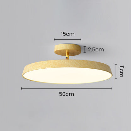 White Semi-Flush LED Light