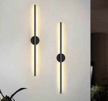 Slim Black LED Wall Sconce