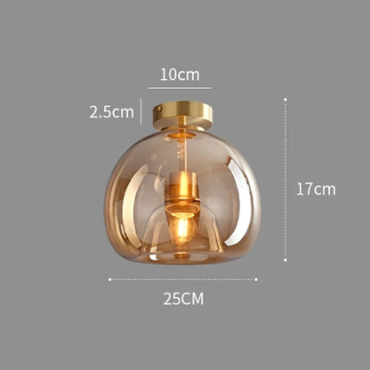 Compact Copper Flush Lights
