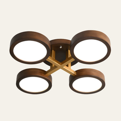 Wood Frame LED Ceiling Light
