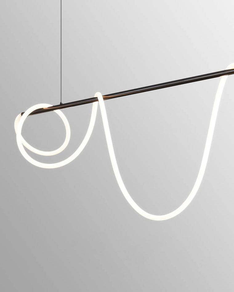 Modern LED pendant light with rope pattern
