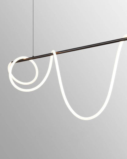 Modern LED pendant light with rope pattern