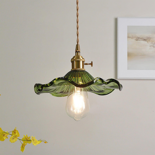 Floral Glass Pendant Lamp